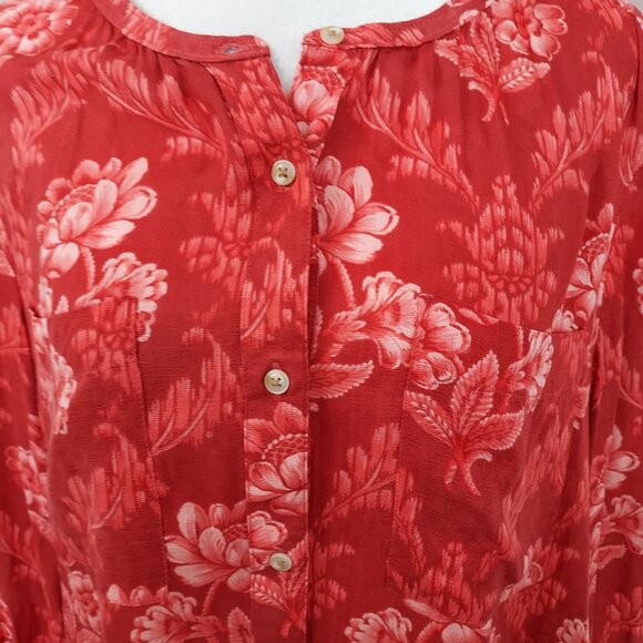 Anthropologie Akemi + Kin Coconino Floral Button Down Blouse Size Lg NWOT - Picture 4 of 11